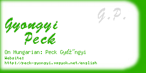 gyongyi peck business card